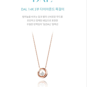 스톤헨지 달(dal)컬렉션 14K 1부다이아 로즈골드 DAL 목걸이 (F0493D)