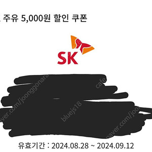 Sk주유 할인권 5000원