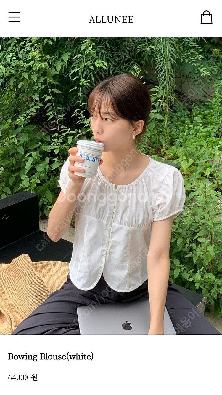 올유니 Bowing Blouse(white)--0