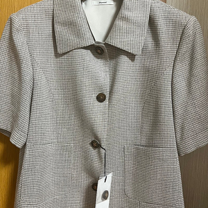 드파운드 자켓 half sleeve tweed jacket - beige check S사이즈