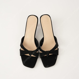 시에 세리에 SIE. Serie tie mule [silk black] 245 1.7cm 새상품