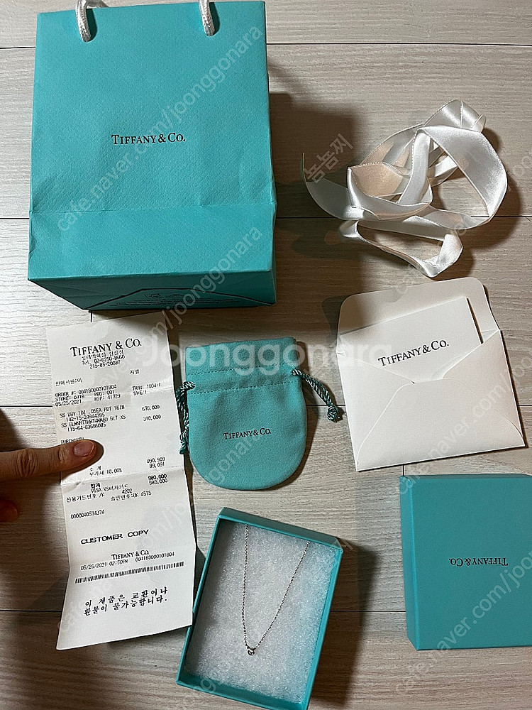 티파니 데일리 다이아 목걸이(실버)--0