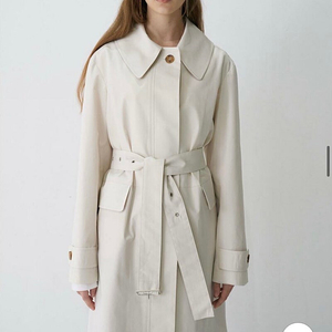 마론에디션 크림베이직싱글 트렌치코트 Cream Basic Single Trench Coat