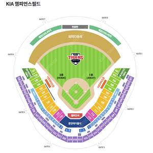 [9월 14일 토요일 기아 vs 키움] 1루 K8 111블록 통로 2연석