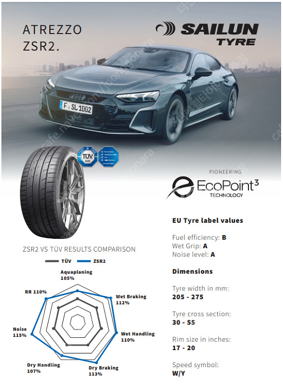 BMW 3시리즈 장착 17인치 스포츠 타이어 225 4...--9