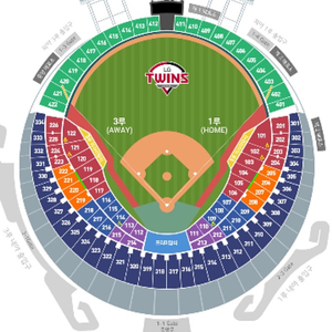 9월8일(일) 한화이글스 lg트윈스 3루 외야그린석