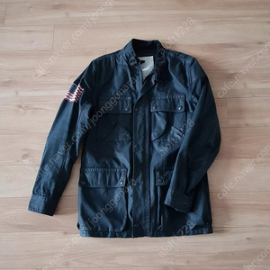 데님앤서플라이 Denim&Supply. black coated military field jacket. 블랙코티드 필드 야상자켓. S 95 - 슬림100사이즈.