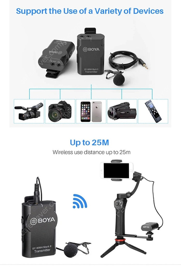 보야 BOYA BY-WM4 Mark 2 무선마이크--2