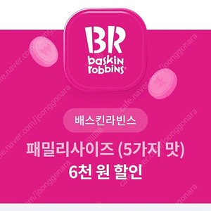 (1000원) 베스킨라빈스 패밀리 6천원 할인