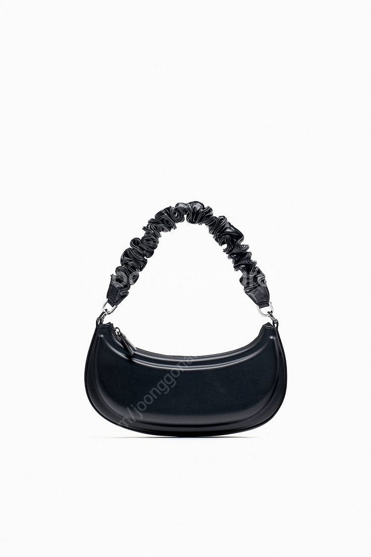 zara 자라 셔링 스트랩 하프 문 숄더백 79900-...--4