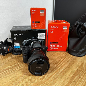 [광주 직거래]소니 SONY A7M2(컷수 70) / FE16 35 F4 / FE35 F2.8 세트로 팝니다