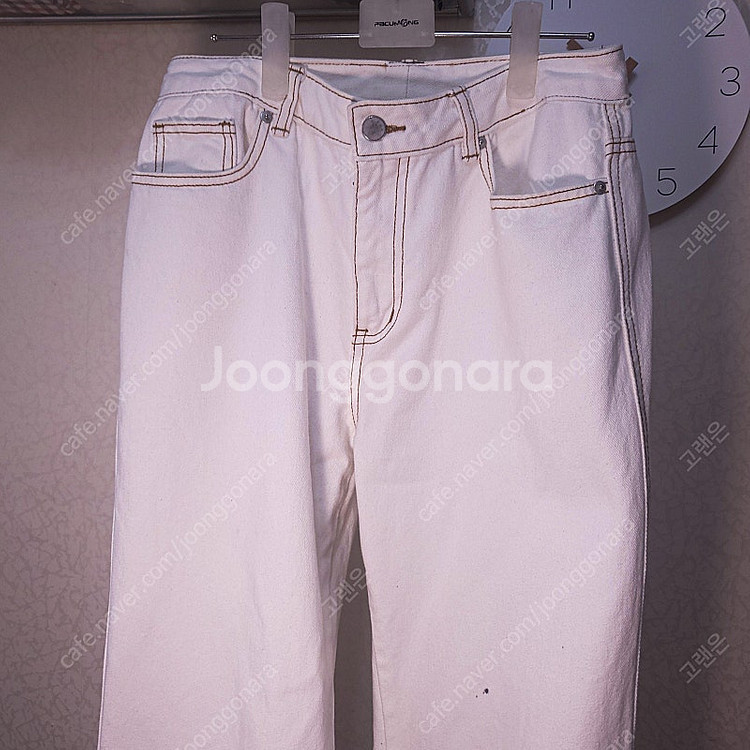 토피 TOFFEE 와이드 데님 팬츠 아이보리 IVORY...--0