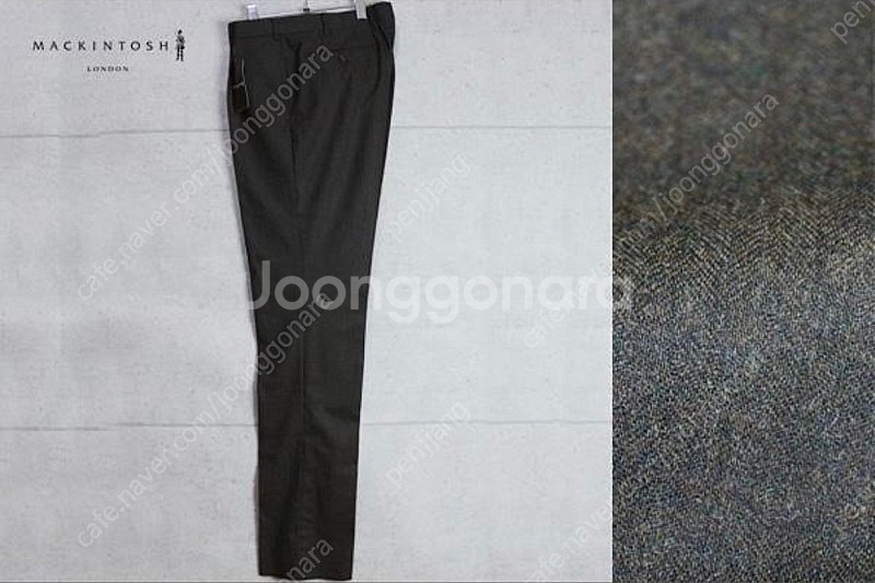 맥킨토시 다크브라운 헤링본 울 팬츠 33-34 mackintosh--2