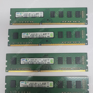 (안전) 택포 개당 1.2만 ddr3 8gb pc3-12800u 삼성 양면램 4개 판매합니다.