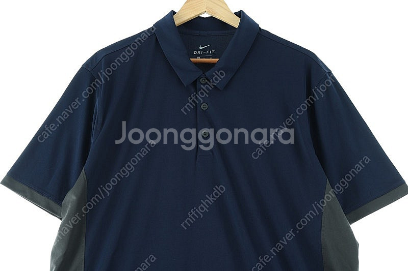 (XL) 나이키 반팔 카라 티셔츠 네이비 기능성 올드스...--2