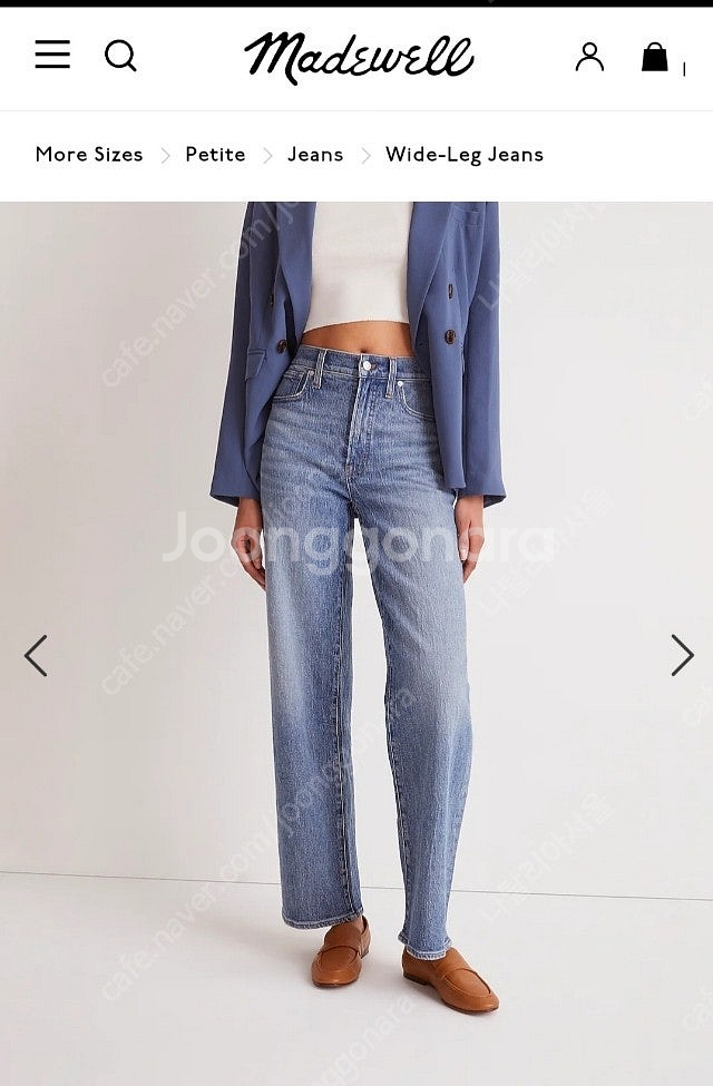 메이드웰(madewell) 퍼펙트 빈티지 와이드 진 새상품--0