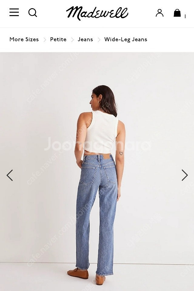 메이드웰(madewell) 퍼펙트 빈티지 와이드 진 새상품--1