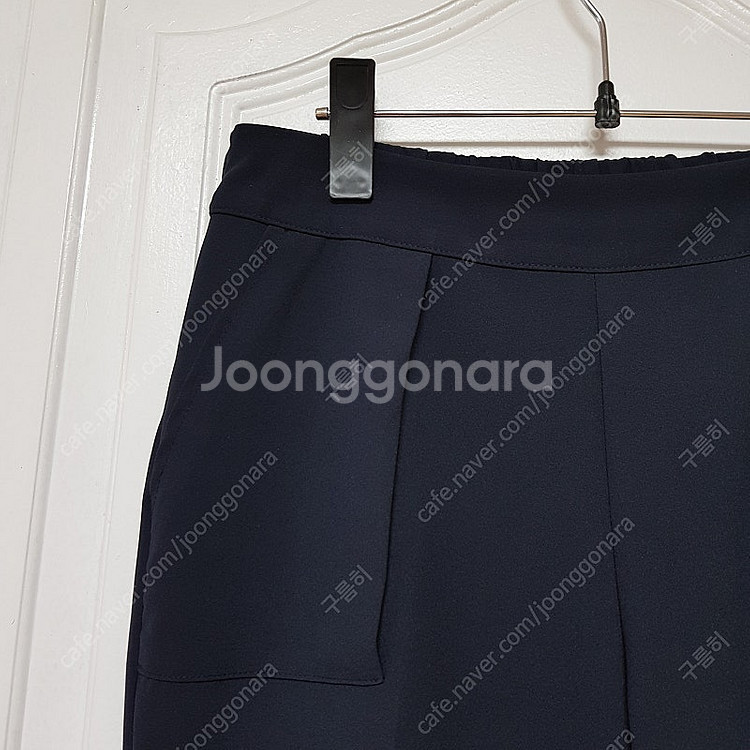 여성 여름 정장 바지 뒷밴딩 슬랙스 팬츠 다크네이비 8...--8