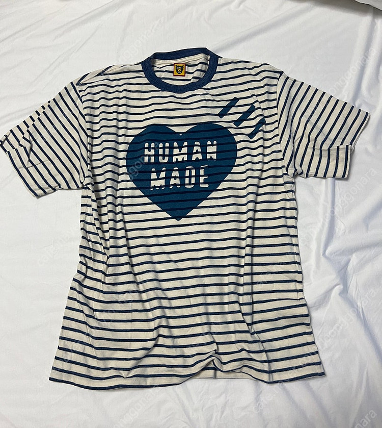 휴먼메이드 스트라이프 티셔츠--0