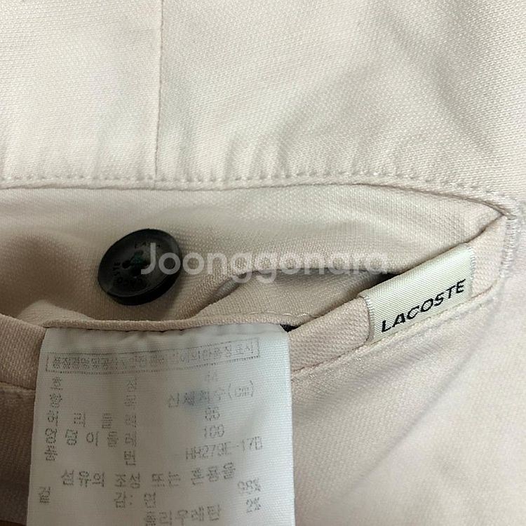 깨끗 라코스테 남성 봄가을 바지 34인치--3
