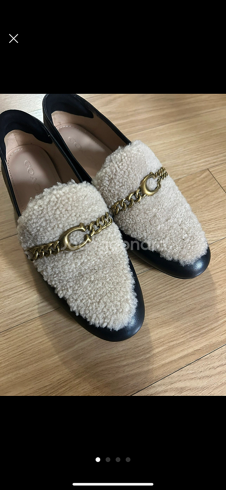 거의새거️코치 플랫슈즈 양털 단화 로퍼 명품구두--0