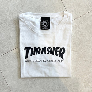 glgk X TRASHER 트레셔 기본티 화이트 M