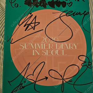 가격내림 블랙핑크 친필 싸인 앨범 2020 summer diary in seoul