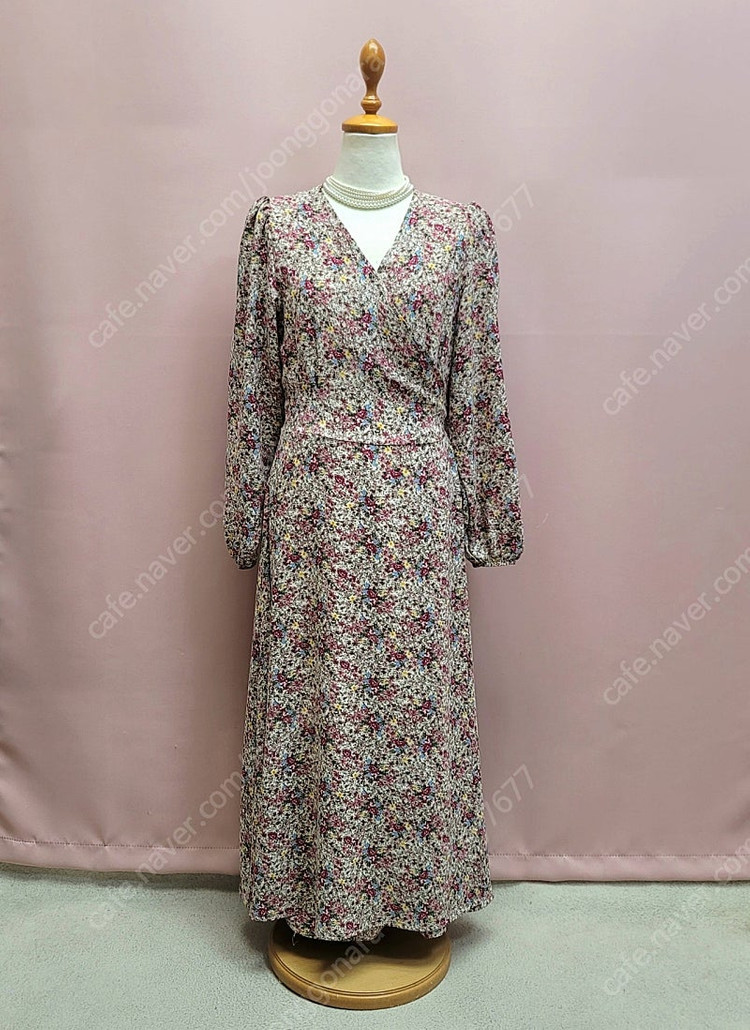 잔꽃 퍼프 랩 롱원피스 15000--1