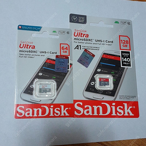 microsd 64gb, 128gb 두개 일괄 판매해요. 마이크로 sd sandisk. 샌디스크.