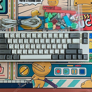 [타건영상첨부] Leopold fc660c 아이보리 일반 풀튜닝 + 포인트 키캡 판매합니다.