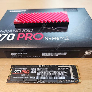 M.2 ssd 970 pro 512G + M.2 쿨러