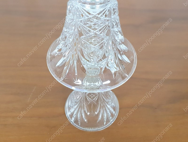 빈티지 임페리얼 크리스탈 허리케인 램프 촛대 택포--4