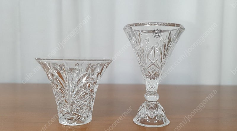 빈티지 임페리얼 크리스탈 허리케인 램프 촛대 택포--5