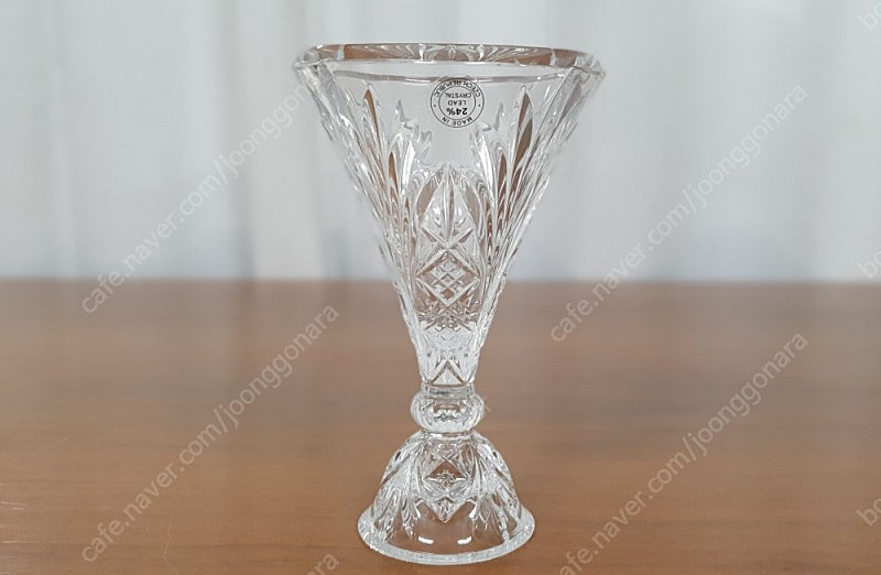 빈티지 임페리얼 크리스탈 허리케인 램프 촛대 택포--7