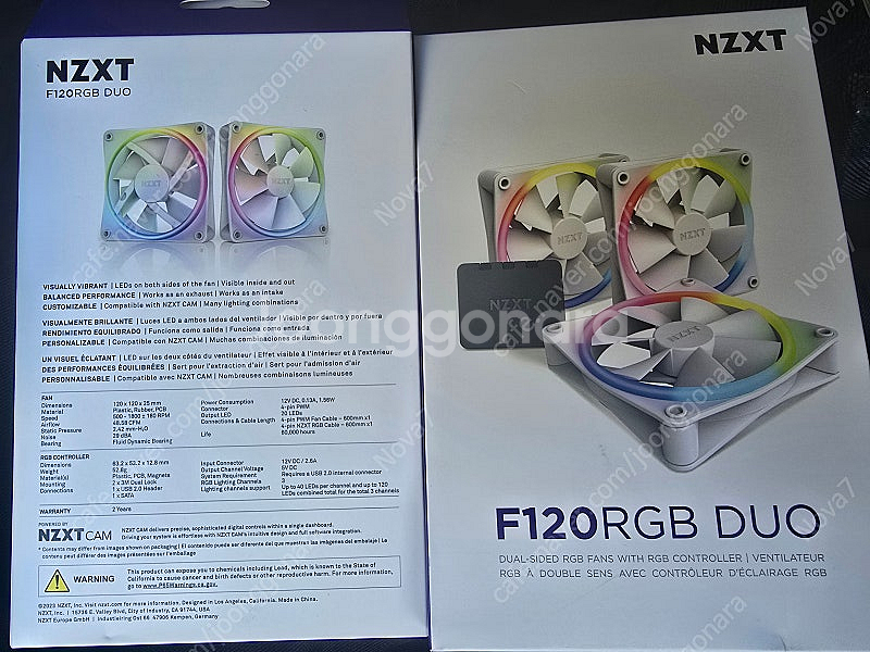NZXT F120 RGB DUO(컨트롤러포함/3팩) 매...--0