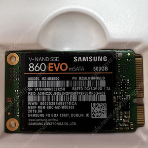 삼성 860 EVO MSATA 500GB 미사용 제품 판매합니다.