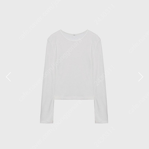 MONOHA 모노하 소프트 울 티셔츠 화이트 판매 Soft wool t shirt (white)