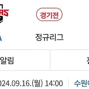 9월16일 기아 KT. 1루 스카이좀 2연석