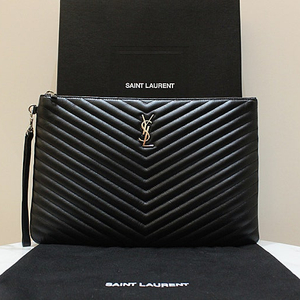 [중고명품다올] 생로랑 YSL 모노그램 마틀라세 퀄팅 라지 파우치&클러치백 440222 상태 S급