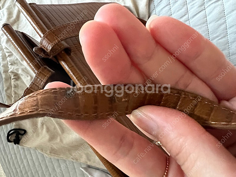 뚜띠에 tout y est 가방 파라렐백 리자드 브라운...--6
