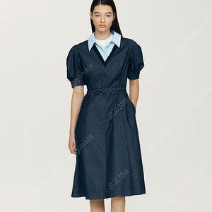 앤유 원피스 HALEIWA Shirt layered dress