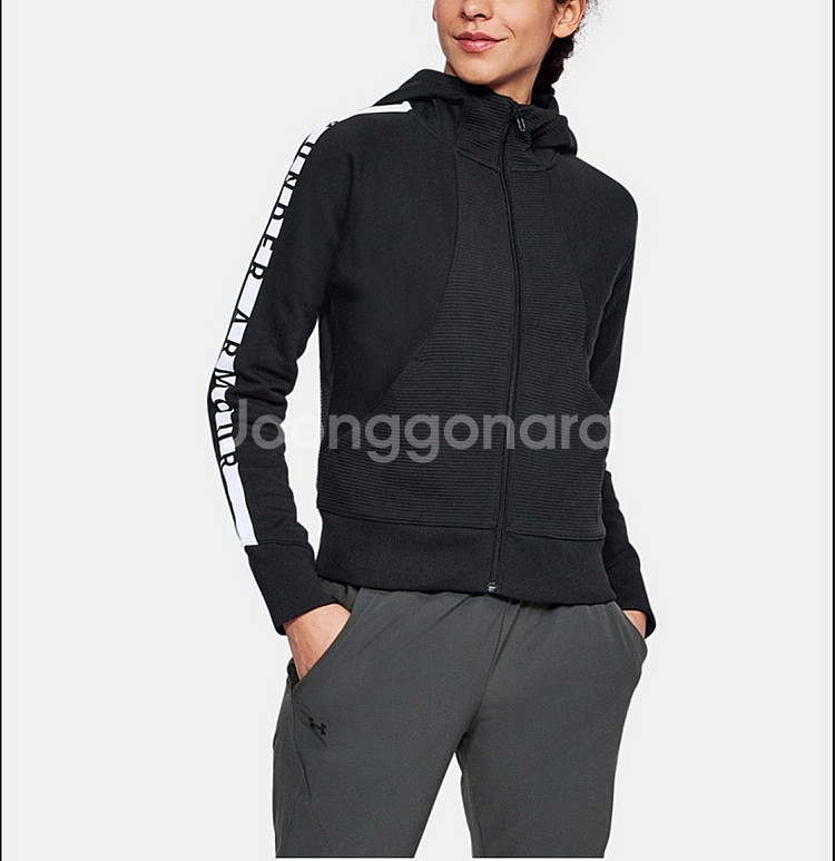 L) 언더아머 후드집업 자켓 운동복 여성 트레이닝복 상의--1