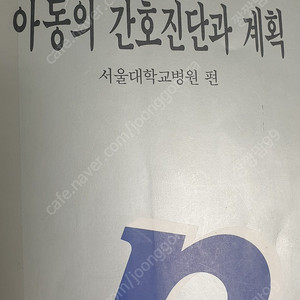 아동의 간호진단과 계획 서울대학교병원