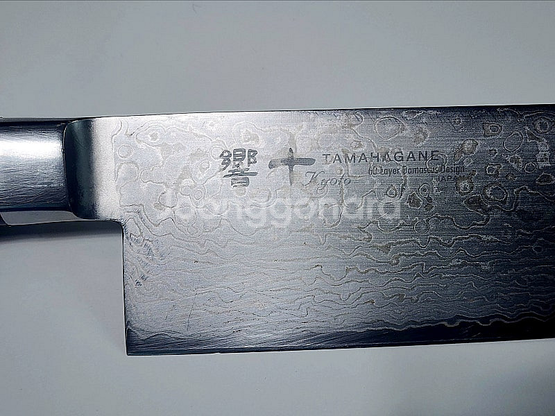 교토히비키텐 타마하가네 다마스커스 셰프나이프 270mm--3