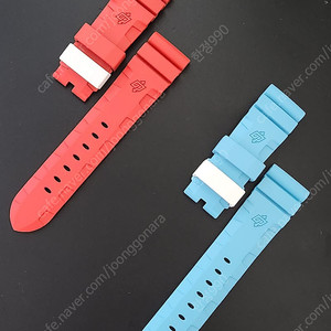 [판매] 파네라이 oem 레드 아코디언 러버 스트랩 판매합니다. (24-22mm)