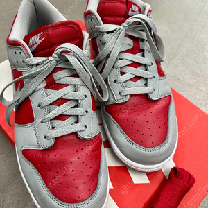 나이키 덩크로우 Nike Dunk Low Qs Varsity Red, Silver & White 280mm