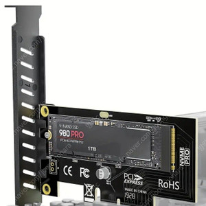 새상품 M.2 NVMe SSD PCIe 4.0 어댑터 카드 확장 슬롯