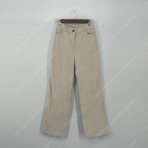 뒷밴딩 와이드팬츠 면바지 (S size / BEIGE)