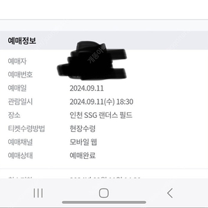 9/11 롯데 SSG 응원석 2연석 사정이 생겨 싸게 내 놓습니가