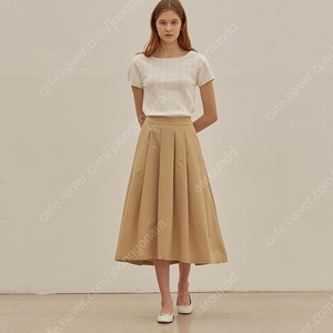 망고매니플리즈 키코 스커트 베이지 S KIKO FLARE SKIRT